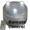 Remote Control TeaLight Candle - 3 White LED Bulbs