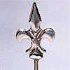 Fleur-de-lis Nickle Plated Place Card Holder - 13 Inch