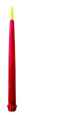 9 Inch Red Taper Candle - Battery Operated