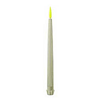 12 Inch Ivory Taper Candle - Battery Operated - Timer