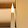 12 Inch Warm White LED Taper Kit - Pewter Base -Timer