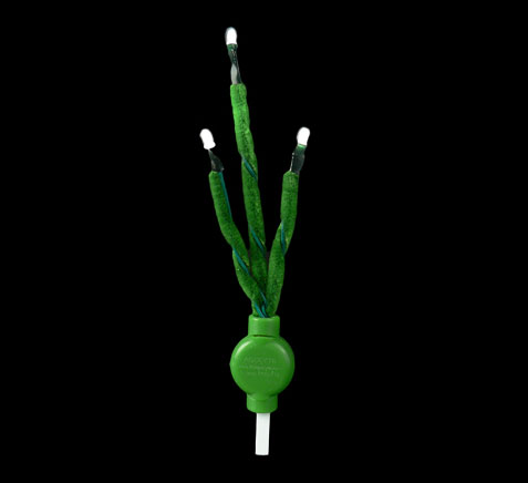 Acolyte C-Lyte 3 Green Chenille Stems with White LED's Set of 6