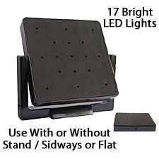 E-Square Pivot Luminator / 17 LED Bright White