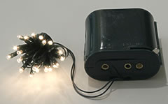 20 Clear Floral Mini Rice Lights - 6 Foot Green Wire - additional view