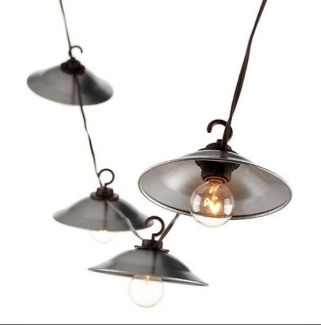 Gerson Bronze Metal Covered Patio String Lights - 5 Inch Cover 10 Lights - Buy Now