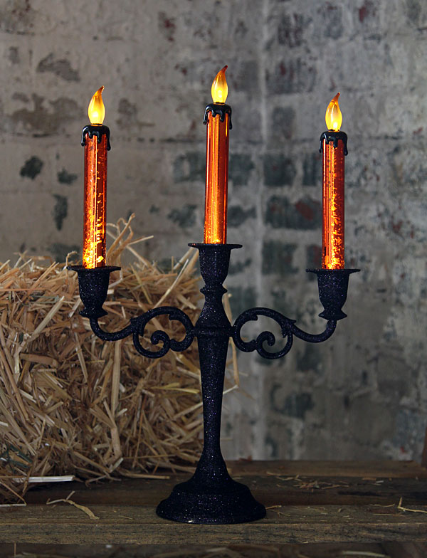 16 Inch Battery Operated Lighted Halloween Candelabra Buy Now