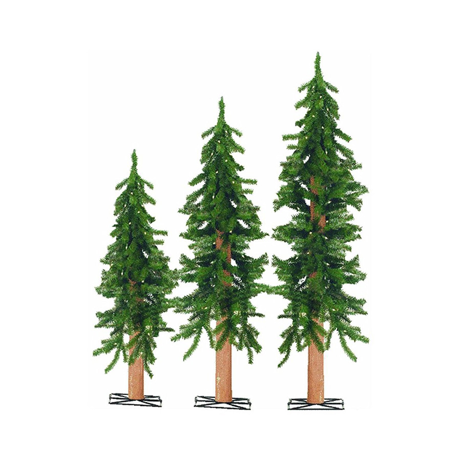 3 piece set pre lit alpine trees 2 3 and 4 foot buy now 3 piece set pre lit alpine trees 2 3 and 4 foot buy now