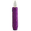 Battery Operated 3.5 Inch Purple Glitter LED Taper Candle