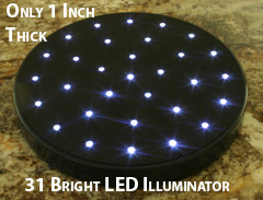 Floral Light Base - 8 Inch Rechargeable - 31 LED Uplight - additional view