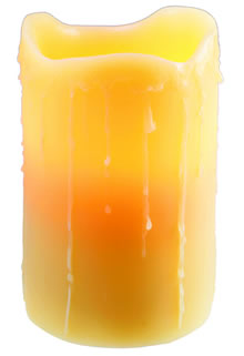 Flameless Candle Beeswax Drip 4 x 6 Inch - Resin