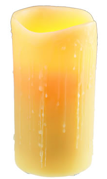 Flameless Candle Beeswax Drip 4 x 8 Inch - Resin