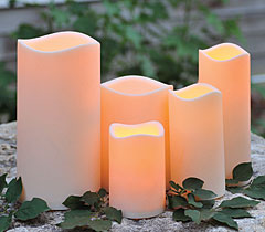 Outdoor Battery Operated Candle 3 x 4 with Timer - additional view