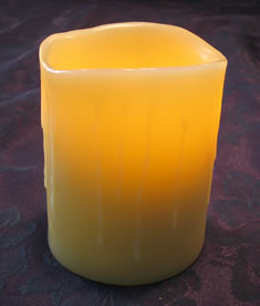 Wax Flameless Candle Beeswax Drip 3 x 4.5 Inch
