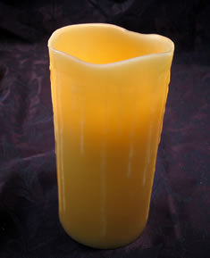 Wax Flameless Candle Beeswax Drip 3 x 6 Inch