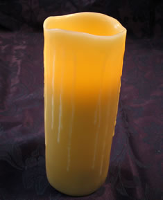 Wax Flameless Candle Beeswax Drip 3 x 8 Inch