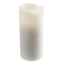 Battery Operated 3 x 8 Smooth Wax Vanilla Scented Candle