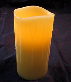 Wax Flameless Candle Beeswax Drip 4 x 8 Inch