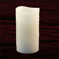 Wax Flameless Candle Vanilla Drip 3 x 6 Inch