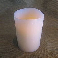 Wax Flameless Candle Vanilla Drip 4 x 6 Inch