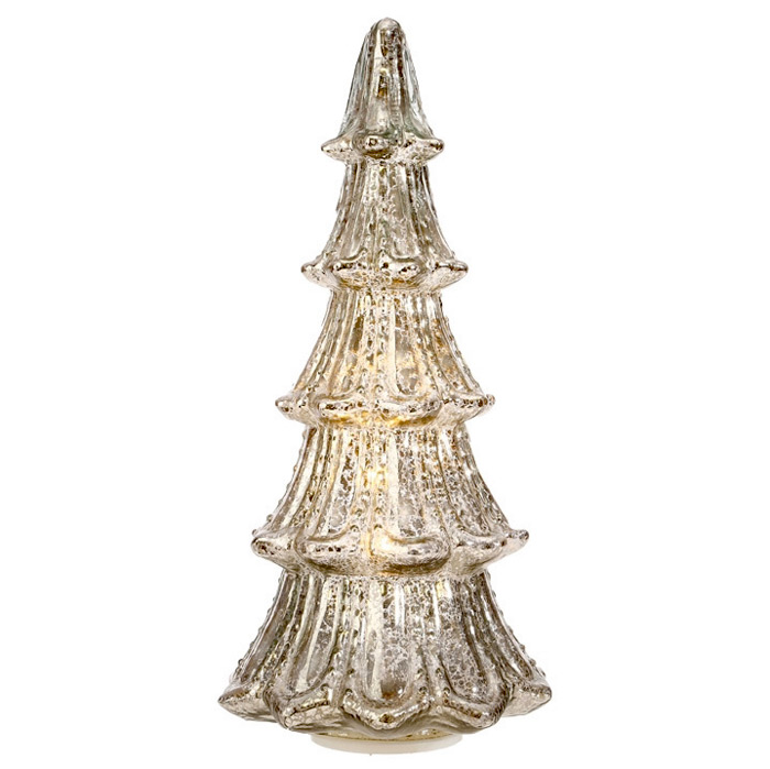 Mercury Glass Christmas Tree Lighted 12 Inch From RAZ Buy Now