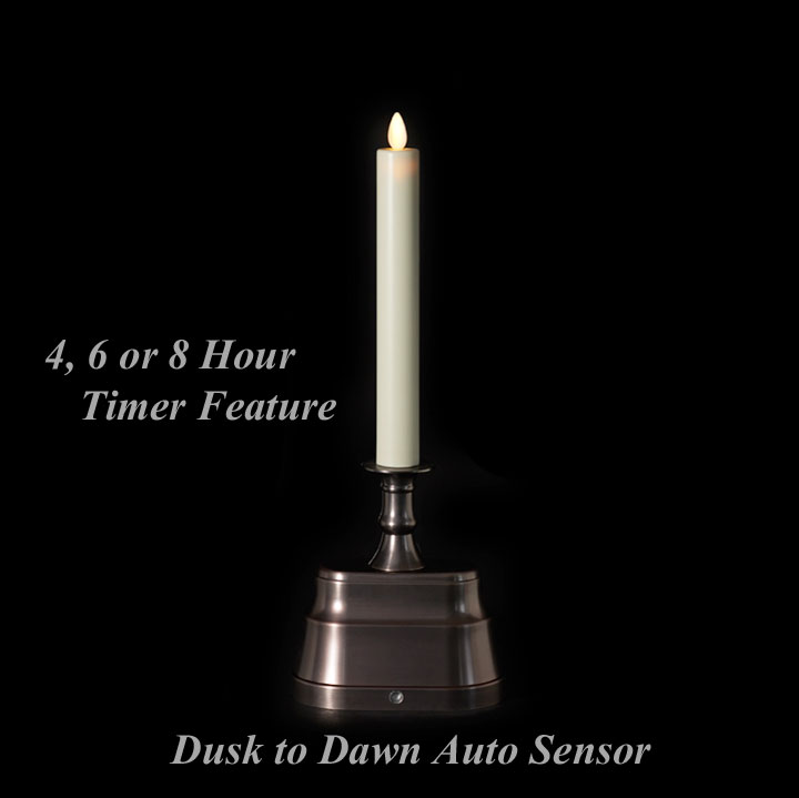 13.5 Inch Moving Flame Window Candle Timer and Sensor Liown 19610