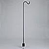 Shepards Hook With Rail Mount - Black Iron 3 Feet