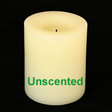 4 Inch Round Champagne Unscented Battery Candle