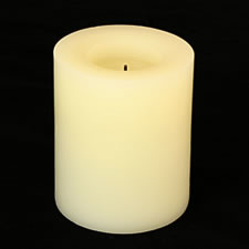 4 Inch Round Champagne Battery Operated Candle
