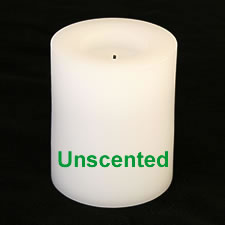 4 Inch Round White Unscented Battery Candle