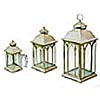 Set of 3 Ivory Candle Lanterns - 11, 16 and 21 Inch
