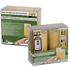 Set of 2 Remote Control Battery Candles 3 x 6 - additional view