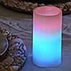 Color Changing 6 Inch White LED Candle - Unscented
