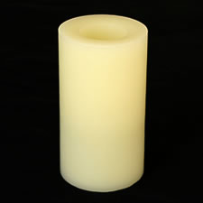 6 Inch Round Champagne Battery Operated Candle