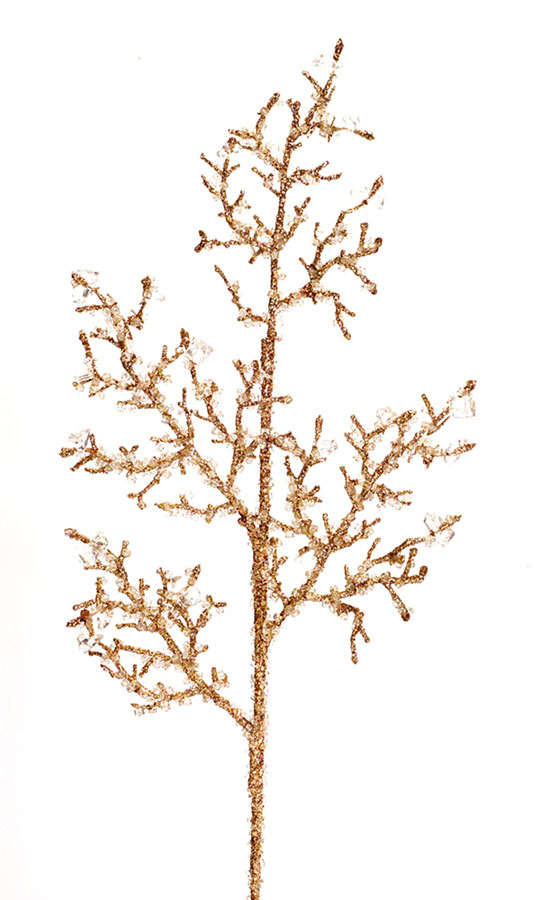 39 Inch Gold Glitter Spray with Crystal Pieces Buy Now