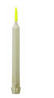 9 Inch Ivory Taper Candle - Battery Operated - Timer