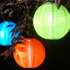 10 Inch Red Outdoor Solar Powered Lantern - additional view