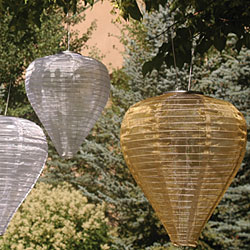 Outdoor Solar Lantern - Bronze Colored Teardrop - additional view