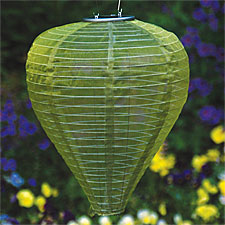 Outdoor Solar Lantern - Moss Colored Teardrop