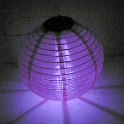 10 Inch Pink Outdoor Solar Powered Lantern - additional view