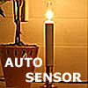 Electric 9 Inch Window Candlestick with Auto Sensor - Brass Base
