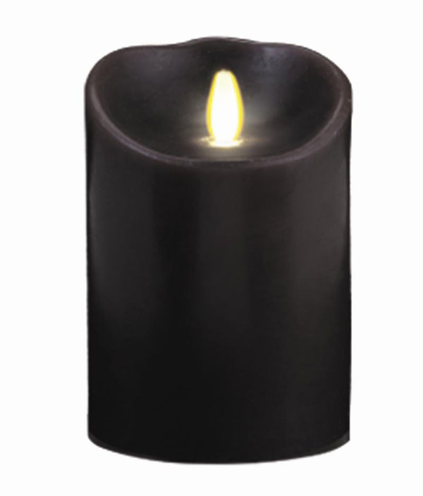 Moving Flame Black Candle Battery Operated 3.5 x 5 with Timer Buy Now