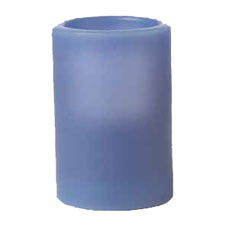 Battery Operated 4 Inch Pillar Ocean Blue Candle