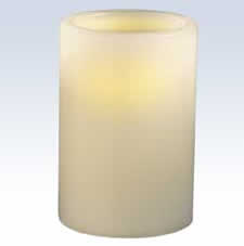 Color Changing LED Candle 4 Inch Pillar Vanilla