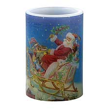 Christmas Santa Candle with Holiday Carols (Unscented)