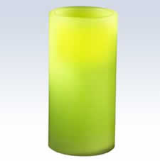 LED Candle 6 Inch Pillar Citrus (Non-Color Changing)