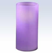 LED Candle 6 Inch Pillar Lavender (Non Color Changing)