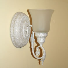 Antique White Battery Operated Wall Sconce