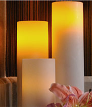 Start Shopping our Luxurious Round Pillars - Battery Operated Selection