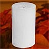 6 Inch Round Unscented  White Battery Candle -Timer