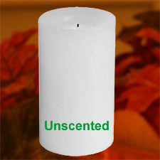6 Inch Round White Unscented Battery Candle